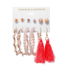 Load image into Gallery viewer, 6Pairs Punk Hoop Earrings Set Big Circle Earrings Jewelry for Women Girls Steampunk Ear Clip Punk Style Earring Ear Ring
