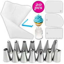Load image into Gallery viewer, 26/20/18Pcs/Set Stainless Steel+Plastic Cakes Decoration Pastry Nozzle Set Multi Purpose With Cream Pastry Bag Kitchen Gadgets

