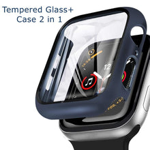 Load image into Gallery viewer, Glass + Cover For Apple Watch case 6/SE/5/4/3/2/1 iWatch 42mm 38mm bumper Tempered Glass for apple watch 44mm 40mm 42mm 38mm
