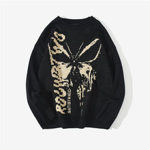 Load image into Gallery viewer, Hip Hop Knitwear Mens Sweaters 2020 Harajuku Fashion Butterfly Male Loose Tops Casual Streetwear Pullover Sweaters
