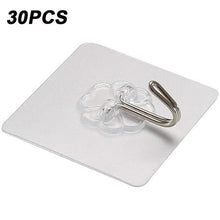 Load image into Gallery viewer, Transparent Hooks for Bathroom Self Adhesive Door Wall Hook Hanger Suction for Kitchen Storage Garlands Towel Hanging Hooks
