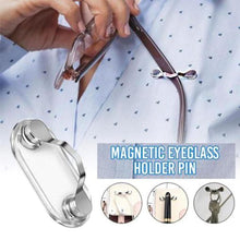 Load image into Gallery viewer, Magnetic Hang Eyeglass Holder Pin Brooches Fashion Multi-function Portable Clothes Clip Buckle Magnet Glasses Headset Line Clips
