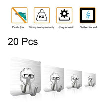 Load image into Gallery viewer, 20/10 Pcs Hooks Transparent Strong Self Adhesive Door Wall Hangers Hooks Suction Heavy Load Rack Cup Sucker for Kitchen Bathroom
