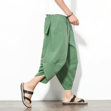 Load image into Gallery viewer, Dropshipping Summer Cotton Harem Pants Men Casual Hip Hop Trousers Cross Bloomers Calf-Length Pants Joggers Streetwear
