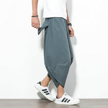 Load image into Gallery viewer, Dropshipping Summer Cotton Harem Pants Men Casual Hip Hop Trousers Cross Bloomers Calf-Length Pants Joggers Streetwear
