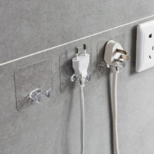 Load image into Gallery viewer, 10 Pcs Door Hook Adhesive Wall Hooks Transparent  Anti-skid Traceless Heavy Duty Stick on Hook Bathroom Kitchen Wall Stickers
