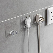 Load image into Gallery viewer, 10 Pcs Door Hook Adhesive Wall Hooks Transparent  Anti-skid Traceless Heavy Duty Stick on Hook Bathroom Kitchen Wall Stickers
