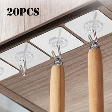 Load image into Gallery viewer, 10/20Pcs Transparent Strong Self Adhesive Door Wall Hangers Hooks Suction Heavy Load Rack Cup Sucker for Kitchen Bathroom Office
