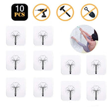 Load image into Gallery viewer, 10/20Pcs Transparent Strong Self Adhesive Door Wall Hangers Hooks Suction Heavy Load Rack Cup Sucker for Kitchen Bathroom Office
