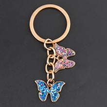 Load image into Gallery viewer, New Colorful Enamel Butterfly Keychain Insects Car Key Women Bag Accessories Jewelry Gifts
