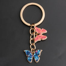 Load image into Gallery viewer, New Colorful Enamel Butterfly Keychain Insects Car Key Women Bag Accessories Jewelry Gifts
