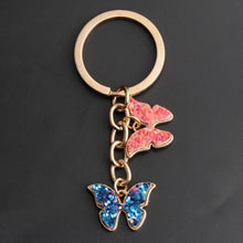 Load image into Gallery viewer, New Colorful Enamel Butterfly Keychain Insects Car Key Women Bag Accessories Jewelry Gifts
