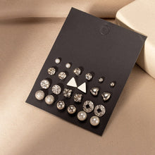 Load image into Gallery viewer, Women's Earrings Set Retro Korean Geometric Stud Earrings for Women Korean Gold Small Metal Pearl Earring 2021 Trend Jewelry
