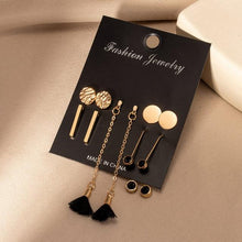 Load image into Gallery viewer, Women's Earrings Set Retro Korean Geometric Stud Earrings for Women Korean Gold Small Metal Pearl Earring 2021 Trend Jewelry
