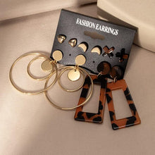 Load image into Gallery viewer, Women's Earrings Set Retro Korean Geometric Stud Earrings for Women Korean Gold Small Metal Pearl Earring 2021 Trend Jewelry
