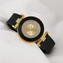 Load image into Gallery viewer, Simple black white quartz watches women minimalist design silicone strap wristwatch big dial women's fashion creative watch
