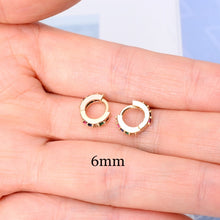 Load image into Gallery viewer, 2 Pcs Rainbow Little Huggies Hoop Earrings Girl Tiny Rings Cartilage Small Helix Piercing Conch Earlobe Tragus Circle Men Hoops
