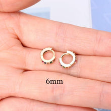 Load image into Gallery viewer, 2 Pcs Rainbow Little Huggies Hoop Earrings Girl Tiny Rings Cartilage Small Helix Piercing Conch Earlobe Tragus Circle Men Hoops
