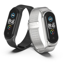 Load image into Gallery viewer, Watchbands mi band 5 Suitable for Xiaomi bracelet 3/4/5/6 strap 04 line 304 stainless steel metal wristband
