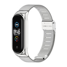Load image into Gallery viewer, Watchbands mi band 5 Suitable for Xiaomi bracelet 3/4/5/6 strap 04 line 304 stainless steel metal wristband
