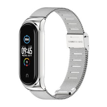 Load image into Gallery viewer, Watchbands mi band 5 Suitable for Xiaomi bracelet 3/4/5/6 strap 04 line 304 stainless steel metal wristband
