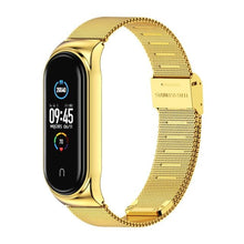 Load image into Gallery viewer, Watchbands mi band 5 Suitable for Xiaomi bracelet 3/4/5/6 strap 04 line 304 stainless steel metal wristband
