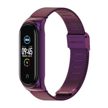 Load image into Gallery viewer, Watchbands mi band 5 Suitable for Xiaomi bracelet 3/4/5/6 strap 04 line 304 stainless steel metal wristband
