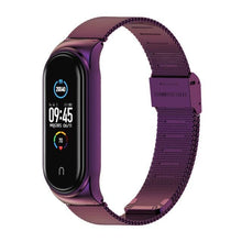 Load image into Gallery viewer, Watchbands mi band 5 Suitable for Xiaomi bracelet 3/4/5/6 strap 04 line 304 stainless steel metal wristband

