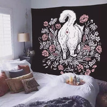 Load image into Gallery viewer, Cat Mysterious Divination Witchcraft Tapestry Wall Hanging Tapestries Baphomet Occult Home Wall Black Cool Decor Cat Coven
