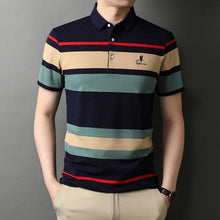 Load image into Gallery viewer, Top Grade New Summer Brand Striped Embroidery Mens Designer Polo Shirts With Short Sleeve Casual Tops Fashions Men Clothing 2021
