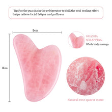 Load image into Gallery viewer, Natural Rose Jade Gua Sha Gouache Scraper Massager for Face Body Facial Skin Lifting Wrinkle Remove Beauty SPA Care Tools
