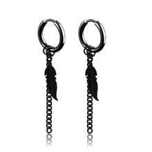 Load image into Gallery viewer, New Popular 1Pair Stainless Steel Ear Stud/Ear Clip Dangle Earrings For Men/Women Punk Black Piercing Fake Earrings Jewelry Gift

