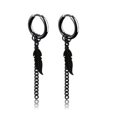 Load image into Gallery viewer, New Popular 1Pair Stainless Steel Ear Stud/Ear Clip Dangle Earrings For Men/Women Punk Black Piercing Fake Earrings Jewelry Gift
