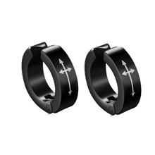 Load image into Gallery viewer, New Popular 1Pair Stainless Steel Ear Stud/Ear Clip Dangle Earrings For Men/Women Punk Black Piercing Fake Earrings Jewelry Gift
