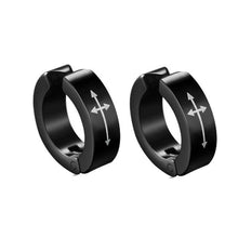 Load image into Gallery viewer, New Popular 1Pair Stainless Steel Ear Stud/Ear Clip Dangle Earrings For Men/Women Punk Black Piercing Fake Earrings Jewelry Gift
