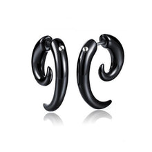 Load image into Gallery viewer, New Popular 1Pair Stainless Steel Ear Stud/Ear Clip Dangle Earrings For Men/Women Punk Black Piercing Fake Earrings Jewelry Gift

