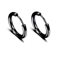Load image into Gallery viewer, New Popular 1Pair Stainless Steel Ear Stud/Ear Clip Dangle Earrings For Men/Women Punk Black Piercing Fake Earrings Jewelry Gift
