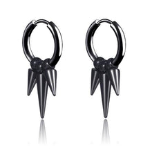 Load image into Gallery viewer, New Popular 1Pair Stainless Steel Ear Stud/Ear Clip Dangle Earrings For Men/Women Punk Black Piercing Fake Earrings Jewelry Gift

