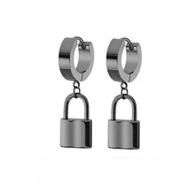 Load image into Gallery viewer, New Popular 1Pair Stainless Steel Ear Stud/Ear Clip Dangle Earrings For Men/Women Punk Black Piercing Fake Earrings Jewelry Gift

