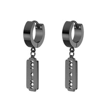 Load image into Gallery viewer, New Popular 1Pair Stainless Steel Ear Stud/Ear Clip Dangle Earrings For Men/Women Punk Black Piercing Fake Earrings Jewelry Gift

