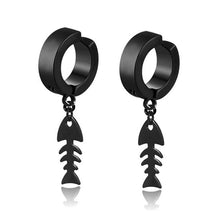 Load image into Gallery viewer, New Popular 1Pair Stainless Steel Ear Stud/Ear Clip Dangle Earrings For Men/Women Punk Black Piercing Fake Earrings Jewelry Gift
