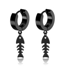 Load image into Gallery viewer, New Popular 1Pair Stainless Steel Ear Stud/Ear Clip Dangle Earrings For Men/Women Punk Black Piercing Fake Earrings Jewelry Gift
