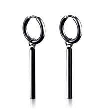Load image into Gallery viewer, New Popular 1Pair Stainless Steel Ear Stud/Ear Clip Dangle Earrings For Men/Women Punk Black Piercing Fake Earrings Jewelry Gift
