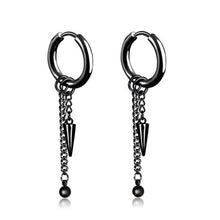 Load image into Gallery viewer, New Popular 1Pair Stainless Steel Ear Stud/Ear Clip Dangle Earrings For Men/Women Punk Black Piercing Fake Earrings Jewelry Gift
