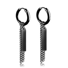 Load image into Gallery viewer, New Popular 1Pair Stainless Steel Ear Stud/Ear Clip Dangle Earrings For Men/Women Punk Black Piercing Fake Earrings Jewelry Gift
