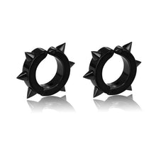 Load image into Gallery viewer, New Popular 1Pair Stainless Steel Ear Stud/Ear Clip Dangle Earrings For Men/Women Punk Black Piercing Fake Earrings Jewelry Gift

