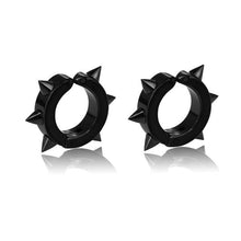 Load image into Gallery viewer, New Popular 1Pair Stainless Steel Ear Stud/Ear Clip Dangle Earrings For Men/Women Punk Black Piercing Fake Earrings Jewelry Gift
