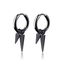 Load image into Gallery viewer, New Popular 1Pair Stainless Steel Ear Stud/Ear Clip Dangle Earrings For Men/Women Punk Black Piercing Fake Earrings Jewelry Gift
