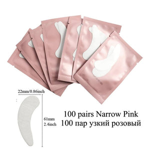 100pairs Eyelash Extension Paper Patches Grafted Eye Stickers 7 Color Eyelash Under Eye Pads Eye Paper Patches Tips Sticker