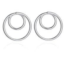 Load image into Gallery viewer, LATS Fashion Distortion Interweave Twist Metal Circle Geometric Round Hoop Earrings for Women Accessories Retro Party Jewelry
